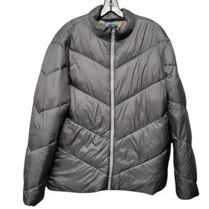 Chubbies Puffer‎ Coat Jacket Men Large Wanderers Club Grey Nylon Poly Insulated
